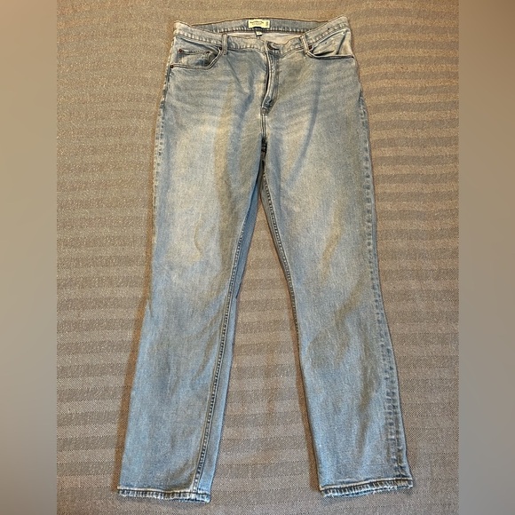 Abercrombie & Fitch Curve Love 90’s Slim Straight Ultra high Rise Wmns 34/18 - Picture 2 of 9